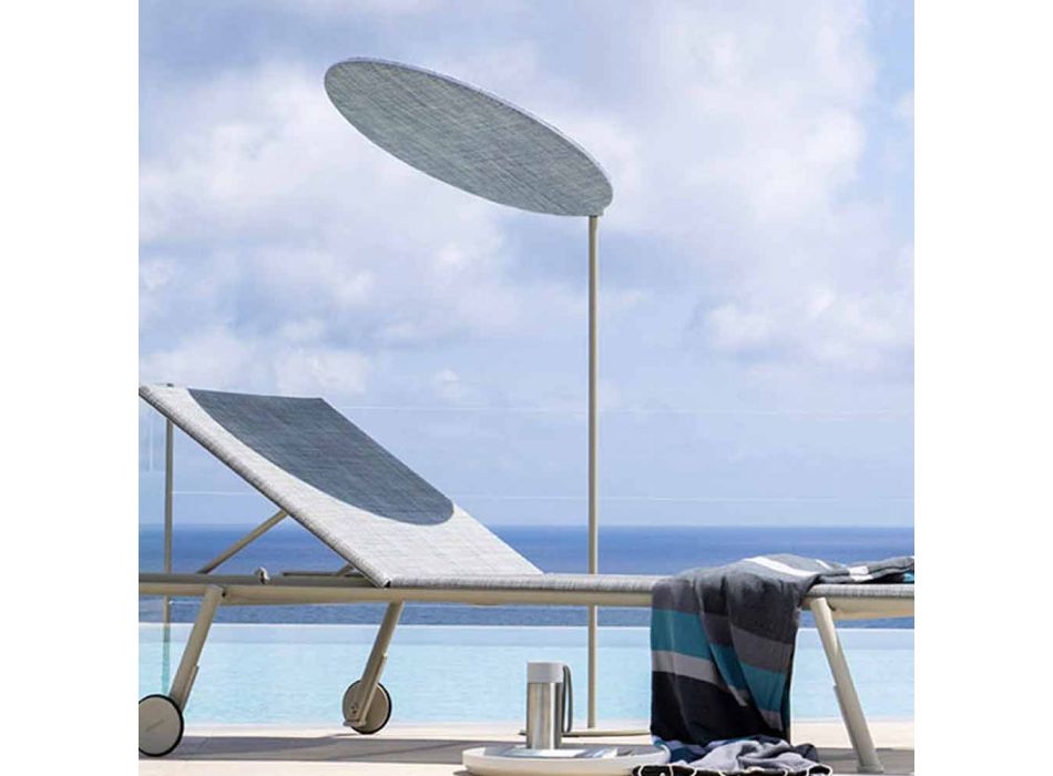 Stoffen parasol met aluminium structuur - Emma Sunscreen van Varaschin Viadurini