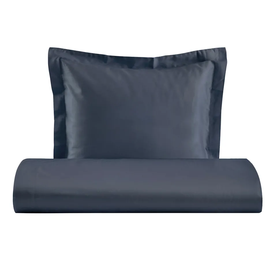 Dekbedovertrekset van 100% katoensatijn met 1 kussensloop, gemaakt in Italië - Fluffy Viadurini