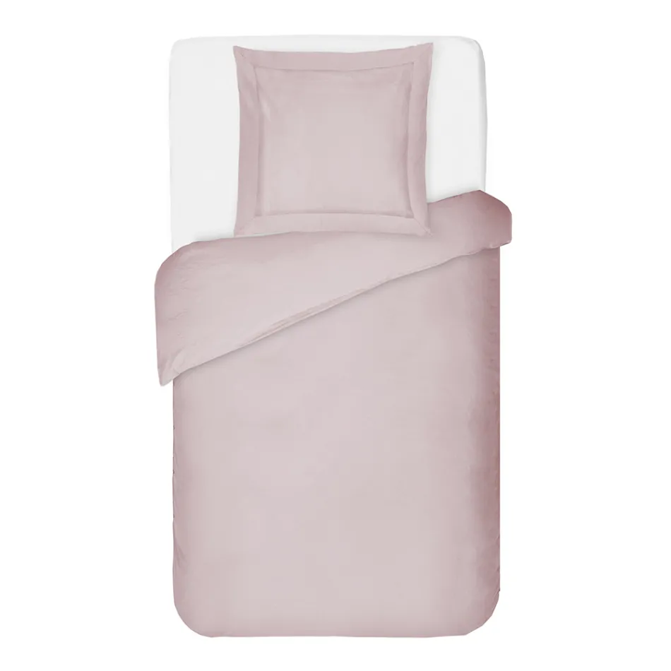 Dekbedovertrekset van 100% katoensatijn met 1 kussensloop, gemaakt in Italië - Fluffy Viadurini