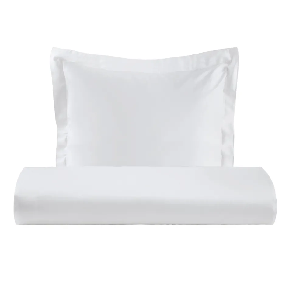 Dekbedovertrekset van 100% katoensatijn met 1 kussensloop, gemaakt in Italië - Fluffy Viadurini