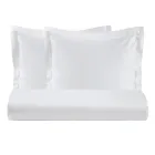 Dekbedovertrekset van 100% katoensatijn met 2 kussenslopen, gemaakt in Italië - Fluffy Viadurini