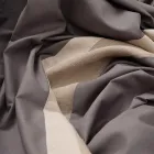 Dekbedovertrekset van 90% katoen en 10% linnen met 2 kussenslopen Gemaakt in Italië - Nestle Viadurini