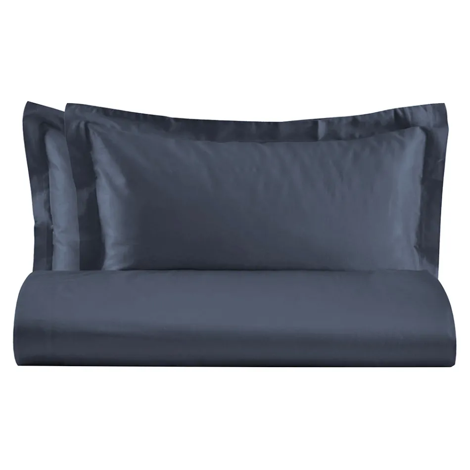 Dubbele dekbedovertrekset van 100% katoensatijn, gemaakt in Italië - Fluffy Viadurini