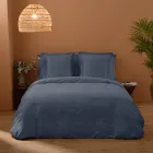 Dubbele dekbedovertrekset van 100% katoensatijn, gemaakt in Italië - Fluffy Viadurini