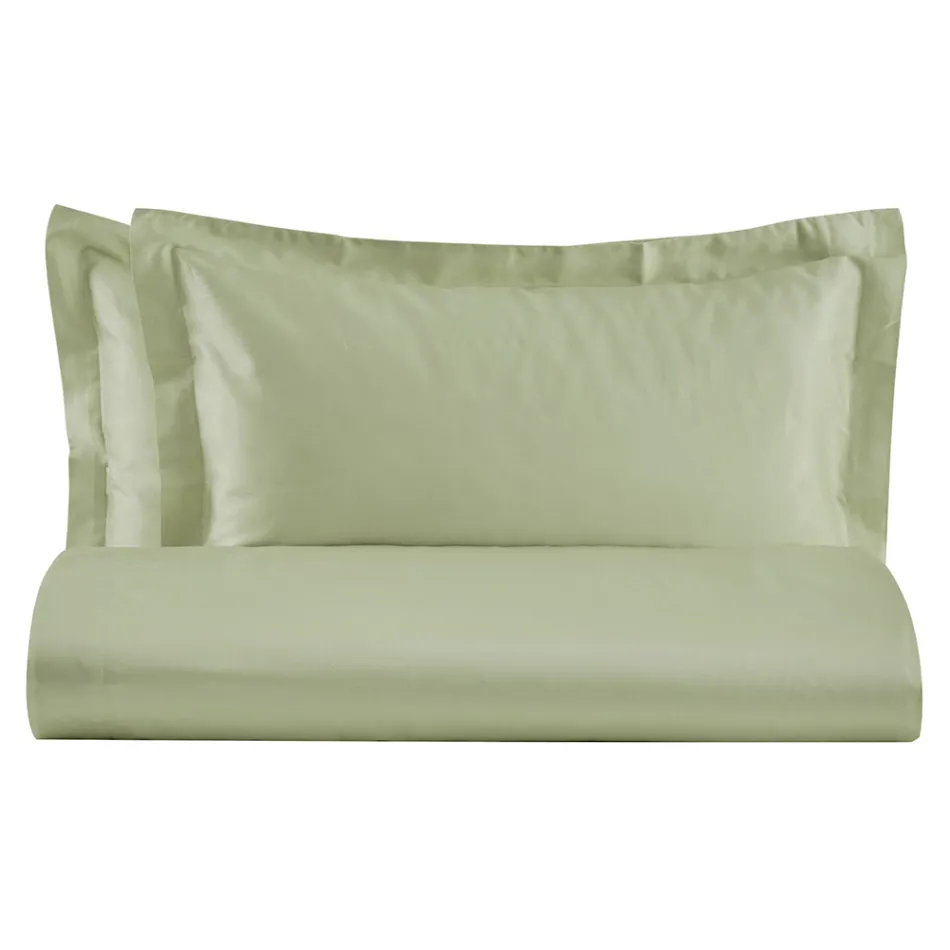 Dubbele dekbedovertrekset van 100% katoensatijn, gemaakt in Italië - Fluffy Viadurini