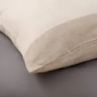 Dubbele dekbedovertrekset van 90% katoen en 10% linnen, gemaakt in Italië - Nestle Viadurini