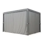 Pegola 3x4 mt in antraciet gelakt aluminium met zwengel - Levante Viadurini