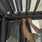 Pegola 3x4 mt in antraciet gelakt aluminium met zwengel - Levante Viadurini