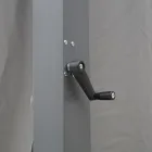 Pegola 3x4 mt in antraciet gelakt aluminium met zwengel - Levante Viadurini