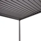 Antraciet aluminium pergola met verstelbaar dak - Vitta Viadurini
