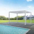 Witte aluminium pergola met verstelbaar dak - Vitta