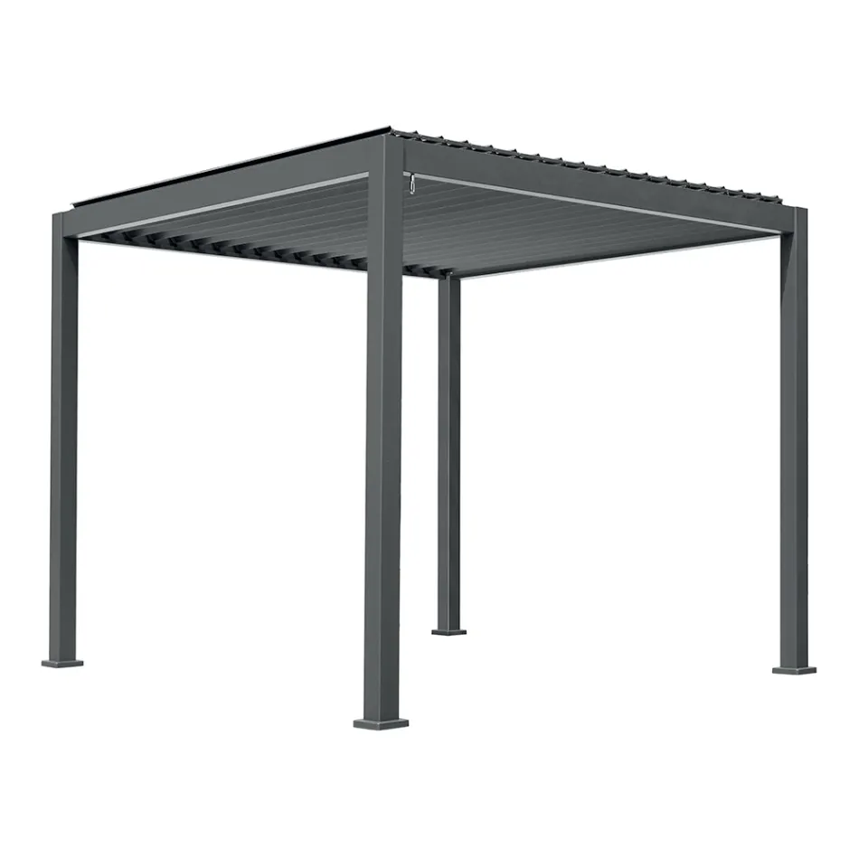Aluminium Pergola met Verstelbaar Dak door Slinger - Eolo Viadurini