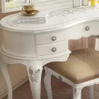 Klassieke houten make-upkam met spiegel Made in Italy - Cambrige Viadurini