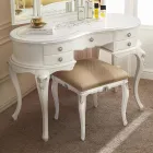 Klassieke houten make-upkam met spiegel Made in Italy - Cambrige Viadurini