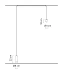 Draadvloerlamp in zwart aluminium en kegel Geweldig minimalistisch design - Mercado Viadurini