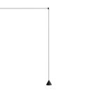Draadvloerlamp in zwart aluminium en kleine kegel minimalistisch design - Mercado Viadurini