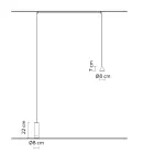 Draadvloerlamp in zwart aluminium en kleine kegel minimalistisch design - Mercado Viadurini