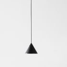 Draadvloerlamp in zwart aluminium en kleine kegel minimalistisch design - Mercado Viadurini