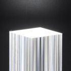 Led vloerlamp in satijn acryl kristal drieluik ontwerp - Crystol Viadurini