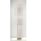 Design LED vloerlamp in goud of zilver gelakt metaal - Formal Viadurini