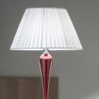 Klassieke handgemaakte Italiaanse vloerlamp van glas en metaal met lampenkap - Oliver Viadurini