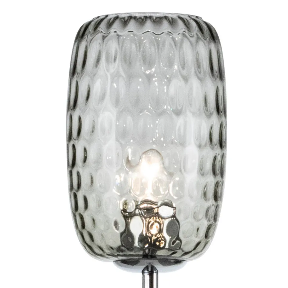 Staande lamp van gelaagd of transparant glas, gemaakt in Italië - Sibilla Viadurini