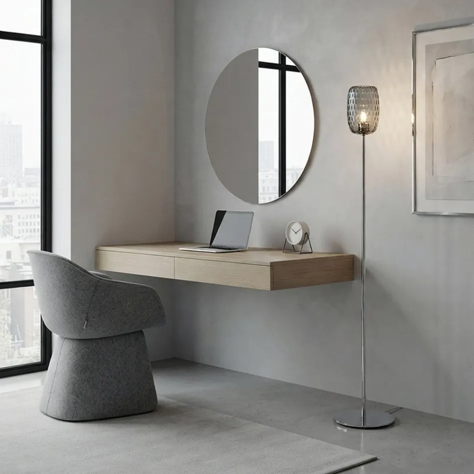 Staande lamp van gelaagd of transparant glas, gemaakt in Italië - Sibilla Viadurini