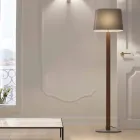 Moderne design staande lamp in metaal met stoffen lampenkap Made in Italy - Jump Viadurini