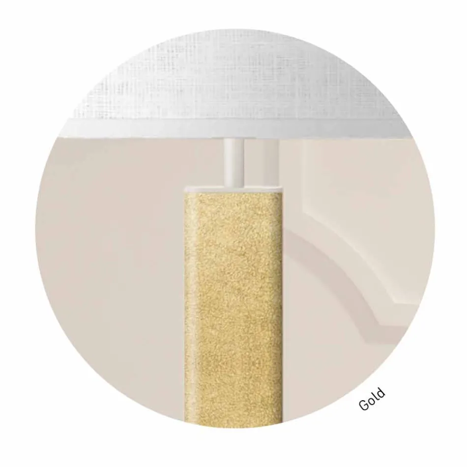 Moderne design staande lamp in metaal met stoffen lampenkap Made in Italy - Jump Viadurini