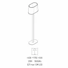 Moderne design staande lamp in metaal met stoffen lampenkap Made in Italy - Jump Viadurini