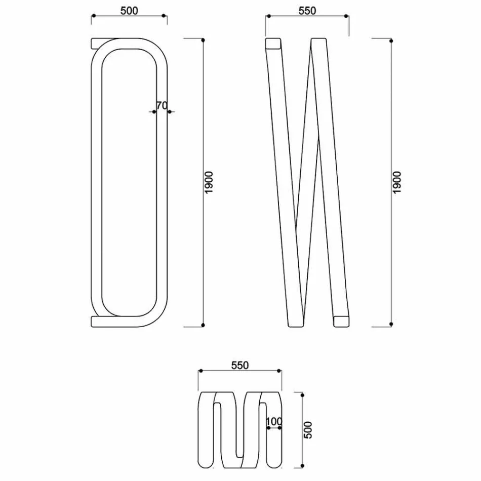 Staande lamp van modern ontwerp gemaakt in Italië, Sirolo Viadurini