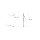 Alma vloerlamp in aluminium en wit geblazen glas Viadurini