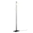Alma vloerlamp in aluminium en wit geblazen glas Viadurini