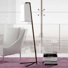 Metalen vloerlamp met moderne witte katoenen lampenkap Made in Italy - Barton Viadurini