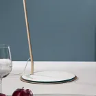 Metalen vloerlamp met pvc-kap bedekt met stof - Adriana Viadurini