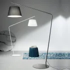 Metalen vloerlamp met pvc-kap bedekt met stof - Adriana Viadurini