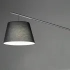 Metalen vloerlamp met pvc-kap bedekt met stof - Adriana Viadurini