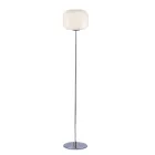 Glazen vloerlamp met twee afwerkingen en een metalen frame, gemaakt in Italië - Brera Viadurini