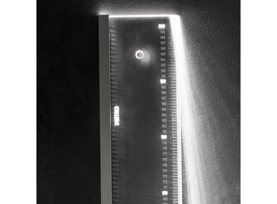 Led vloerlamp transparant acryl kristal design liniaal - Mezure Viadurini