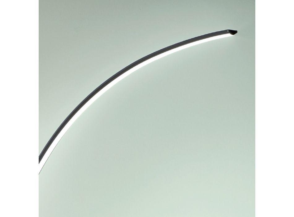 Moderne dimbare LED-vloerlamp in zwart, goud of wit metaal - Gondola Viadurini
