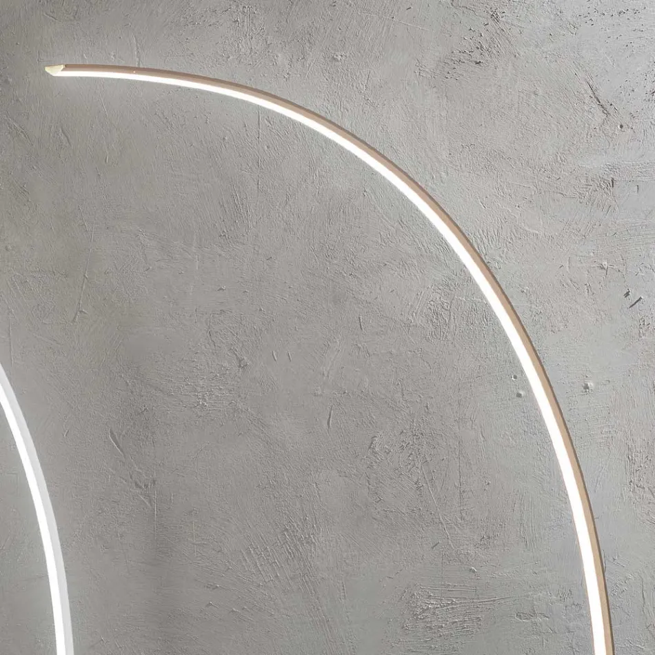 Moderne dimbare LED-vloerlamp in zwart, goud of wit metaal - Gondola Viadurini