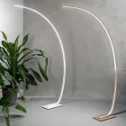 Moderne dimbare LED-vloerlamp in zwart, goud of wit metaal - Gondola Viadurini