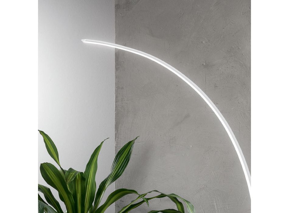 Moderne dimbare LED-vloerlamp in zwart, goud of wit metaal - Gondola Viadurini