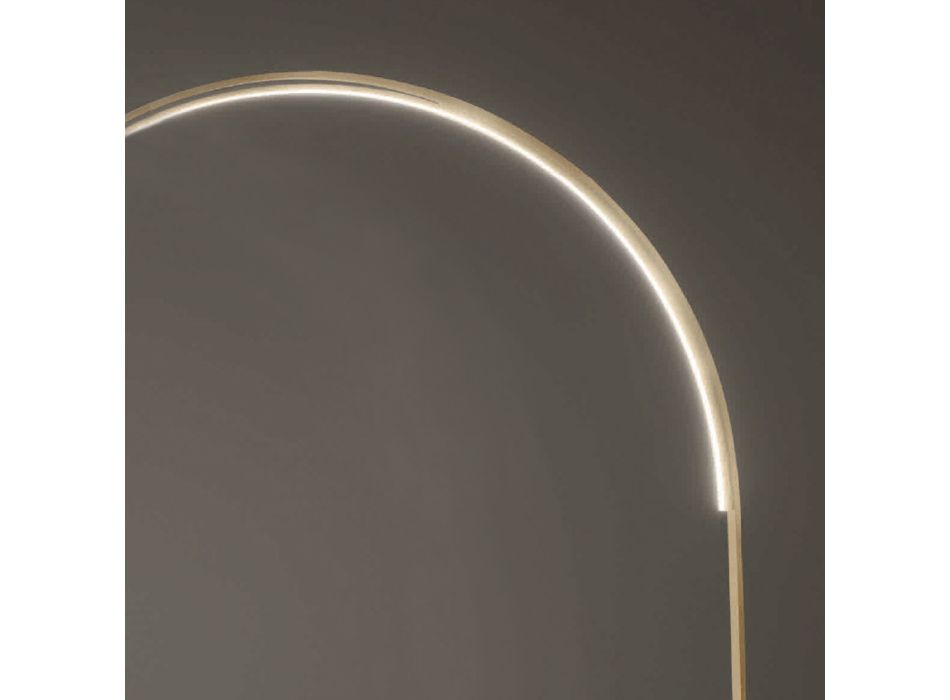 Moderne vloerlamp met dimbaar LED-licht in gelakt metaal - Picea Viadurini