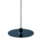 Moderne vloerlamp met verchroomde structuur en glasplaat Made in Italy - Saturno Viadurini