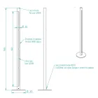 Moderne metalen vloerlamp met dubbele verlichting Made in Italy - Roman Viadurini