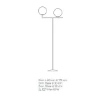 Moderne vloerlamp van mondgeblazen Venetiaans glas - Snow Viadurini