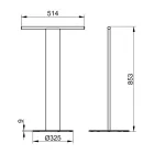Staande handdoekhouder voor wastafel in wit of zwart aluminium - Alcade Viadurini
