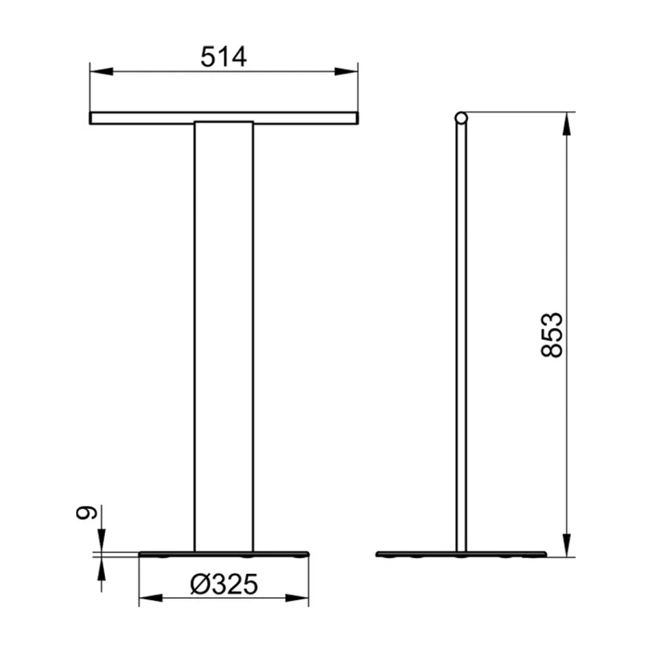 Staande handdoekhouder voor wastafel in wit of zwart aluminium - Alcade Viadurini