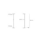 Staande lamp van metaal met verschillende afwerkingen, gemaakt in Italië - Lumi Viadurini